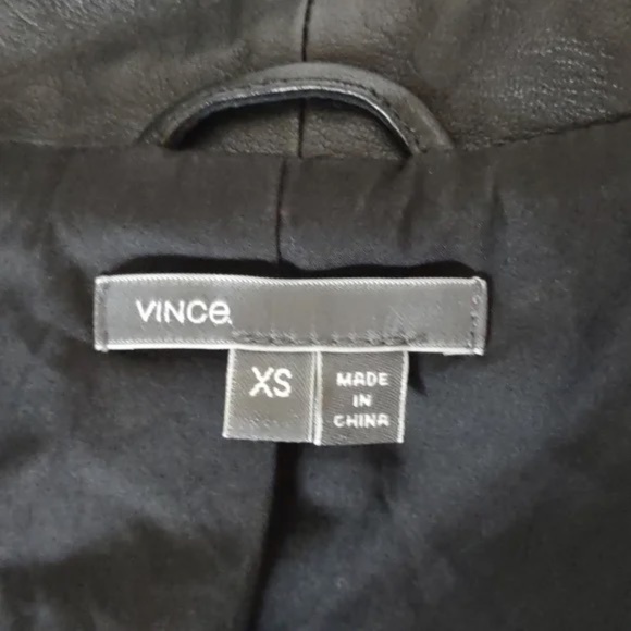 Gorgeous Like NEW Vince Super Soft Lambskin Black Moto black leather jacket XS - Picture 6 of 9